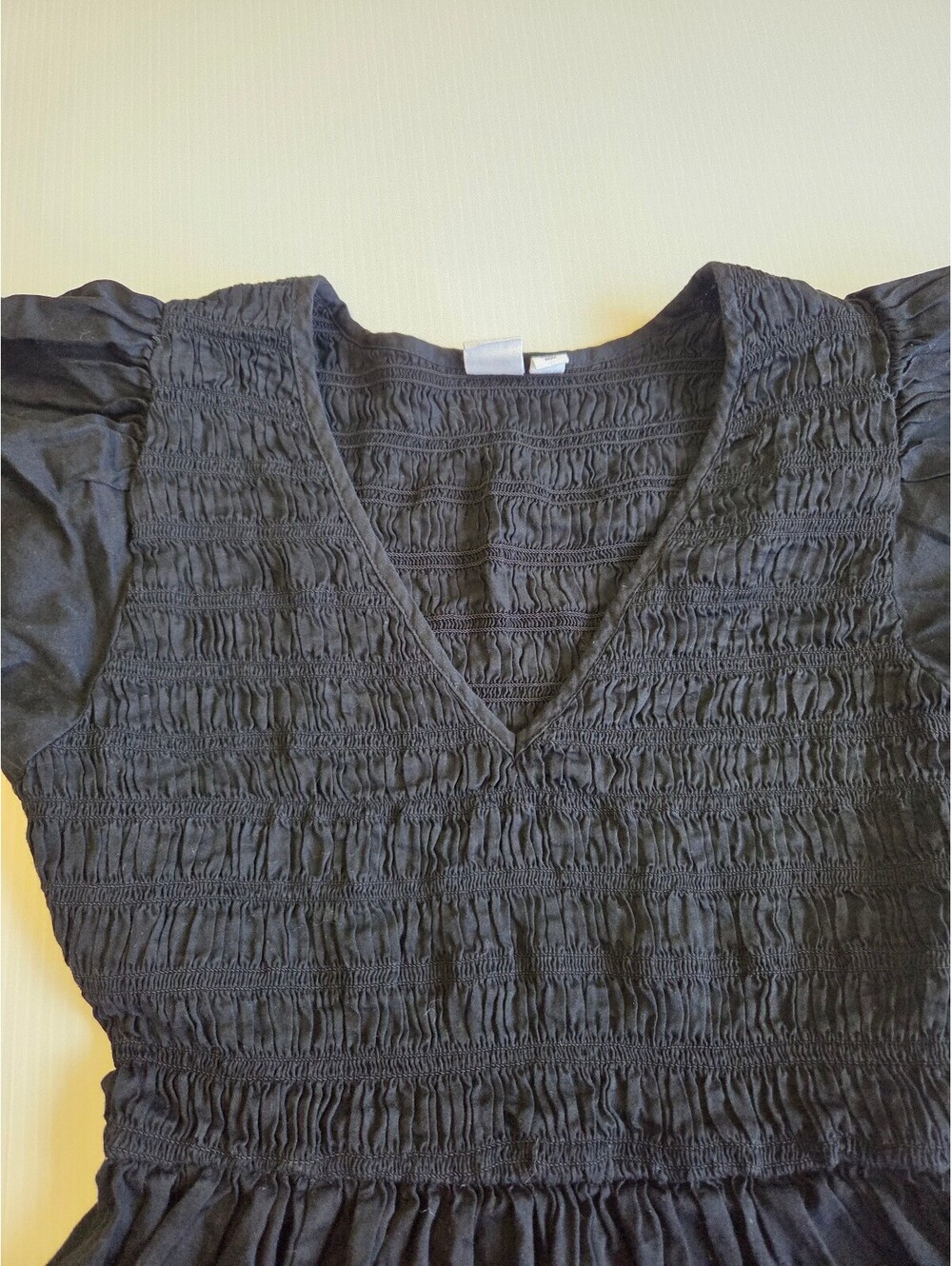 GAP Y2K Women's Black Smocked Babydoll Dress Size XS - Picture 3 of 4